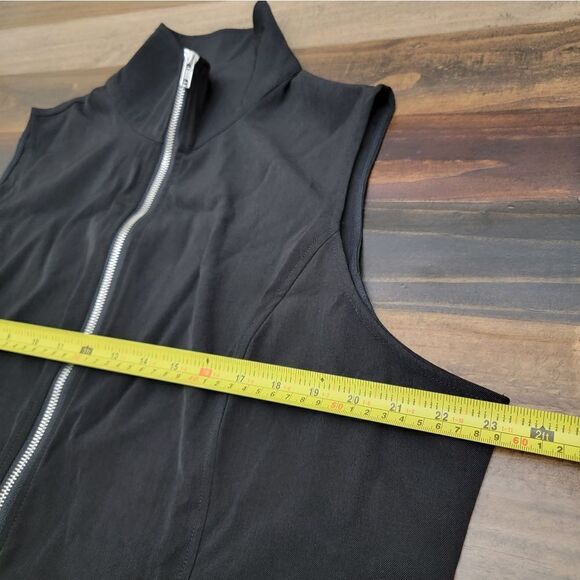 Zip Up Vest Casual Utility Outdoor Sleeveless Jacket with Pockets Black Size 2X - Picture 8 of 11